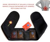 Ceinture lombaire chauffante nomade TRANQUILISAFE® -  4 poches chauffantes réutilisables offertes