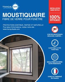 Moustiquaire ajustable fixe en fibre de verre pour fenêtres 